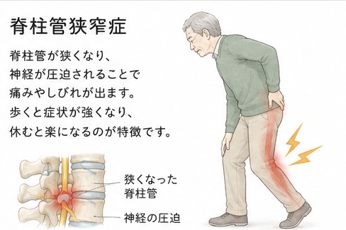 【名古屋市瑞穂区・鍼灸】　脊柱管狭窄症・長い距離歩けない、腰、足の痛みがひどい！が改善した事例｜中澤治療院